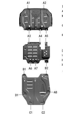 Ford Everest Undercar Shield Protezione sotto il corpo in lega d'alluminio