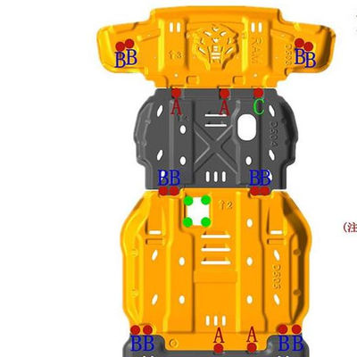 OEM accettabile Lega di manganese-alluminio RAM 3D sotto carro armato Chassis Skid Plate