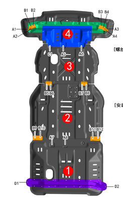 OEM accettabile Lega di manganese-alluminio RAM 3D sotto carro armato Chassis Skid Plate