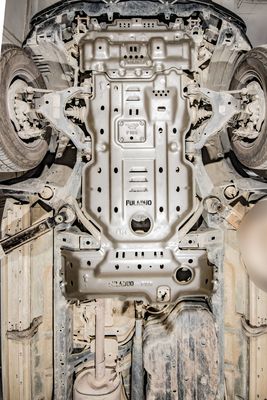 Protezione del serbatoio del carburante e del caso di trasferimento del cambio per Toyota Prado LC120 in arancione