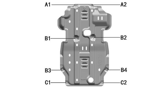 Copertura del motore in alluminio leggero per Nissan Navara Automobile originale corrispondente e resistente