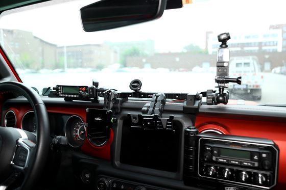 Processo CNC meccanizzato in lega di alluminio Console centrale bracket Gopro per Jeep Wrangler