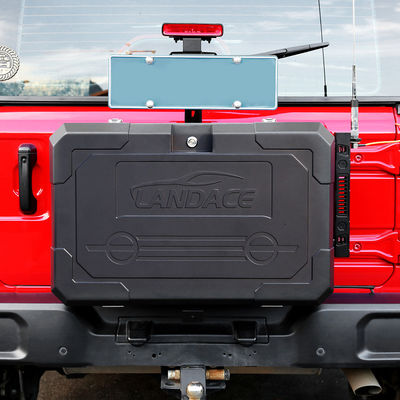 2021- Jeep Wrangler Leggio di alluminio nero in polvere rivestito porta laterale posteriore fuori scatola di stoccaggio