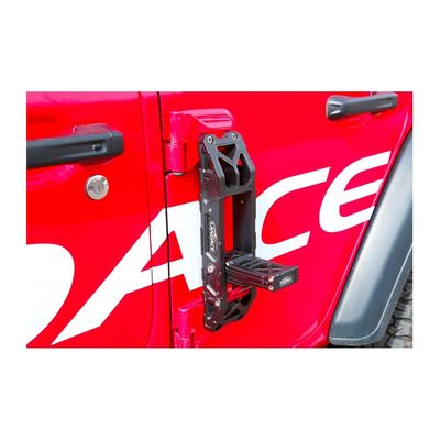 Porta auto a macchina CNC nera per Jeep Wrangler JL JK Rifinitura anodizzata pieghevole