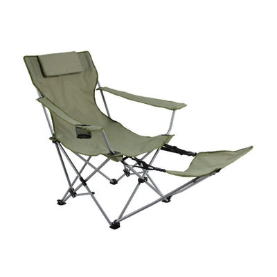 Sedile da campeggio in tessuto pieghevole con poggiapiedi per gambe per campeggio esterno portatile grande