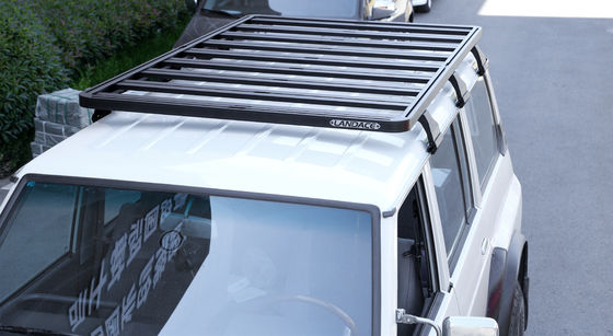 Rack di tetto fuoristrada per NISSAN Y60 Sistema di scaffalature per bagagli con rivestimento in polvere nera