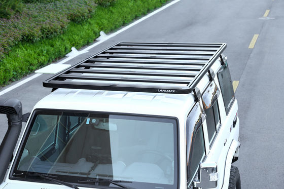 Toyota Land Cruiser LC76 Roof Mount Alloy di alluminio Car Roof Rack 27.5kg Capacità di carico