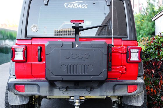 Cassa di stoccaggio di porta di coda in lega di alluminio Ricambio ruota di ricambio per Jeep Wrangler JL JK