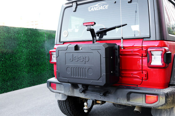 Cassa di stoccaggio di porta di coda in lega di alluminio Ricambio ruota di ricambio per Jeep Wrangler JL JK