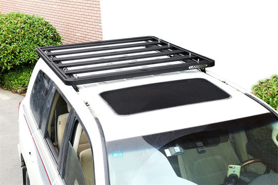 TOYOTA LC 200 Rack per tetto piatto nero per bagagli, bracket per biciclette per veicoli 4x4
