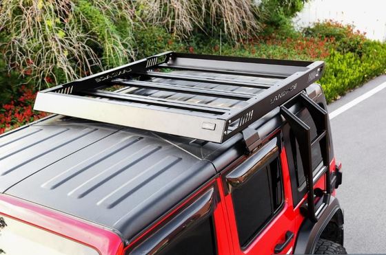 18-23 Wrangler Rubicon Jeep Roof Rack Basket con legatura di alluminio rivestita in polvere