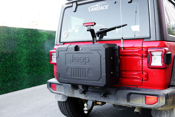 Cassa di stoccaggio di porta di coda in lega di alluminio Ricambio ruota di ricambio per Jeep Wrangler JL JK