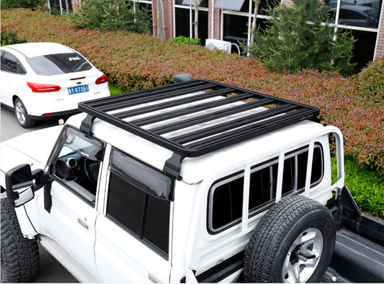 Akzo Nobel nero, rivestito in polvere, con scaffale per tetto universale, cestino 4x4 in lega di alluminio