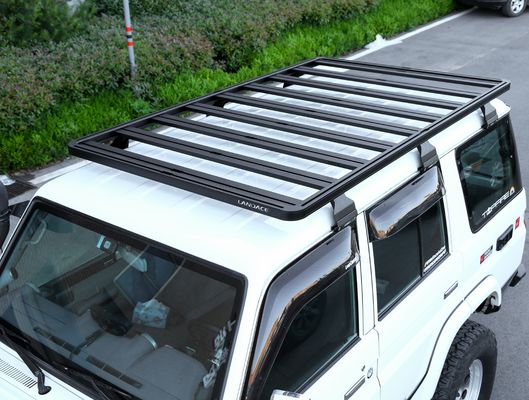 Scaffaletto per tetto con rivestimento in polvere per Toyota Land Cruiser LC76 progettato per il trasporto di bagagli