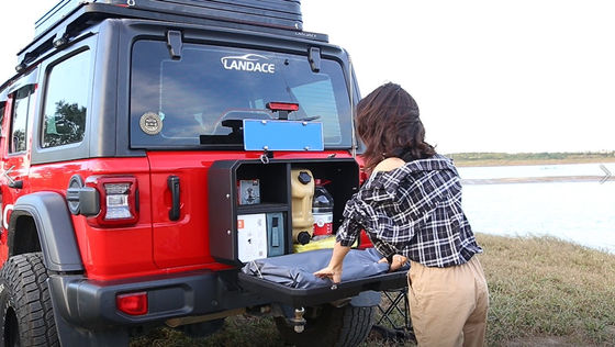 Porta posteriore di Jeep in lega di alluminio Scatola di stoccaggio esterna per Wrangler JL JK Peso netto 13,4 kg