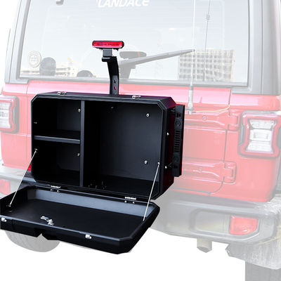 Porta posteriore di Jeep in lega di alluminio Scatola di stoccaggio esterna per Wrangler JL JK Peso netto 13,4 kg