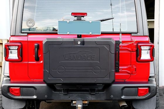 Pannello di espansione della porta posteriore del portellone montato posteriore Casella degli attrezzi di alluminio per Jeep