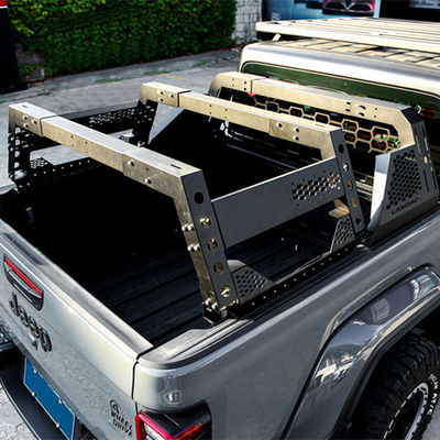 Silver Black Placement Trunk Mount Thorax Bed Rack System per Toyota Full-Size Truck Bed