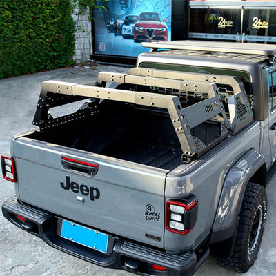 Silver Black Placement Trunk Mount Thorax Bed Rack System per Toyota Full-Size Truck Bed