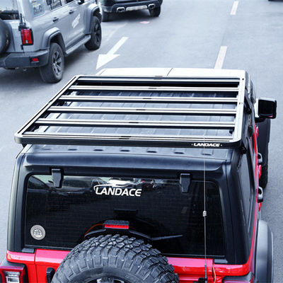 Montaggio del tetto Regolabile Acciaio Leggio di alluminio Polvere di spruzzatura Flat Roof Rack per Jeep